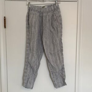 Anthropologie Striped Women's Linen Pants